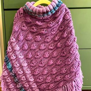 Handmade girls poncho/cape